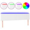vidaXL LED Kopfteil Wei&szlig; 180x5x78/88 cm Kunstleder