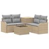 vidaXL Sofa Set 6 stk. Beige und Hellgrau 55 x 55 x 37 cm