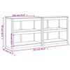 vidaXL Outdoor-K&uuml;chenschr&auml;nke MEPPEL 2 Stk. Wei&szlig; Massivholz Kiefer