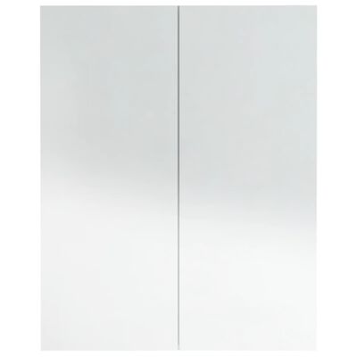 vidaXL Bad-Spiegelschrank 60x15x75 cm MDF Glänzendes Weiß
