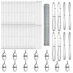 vidaXL Zaunpfosten Silber