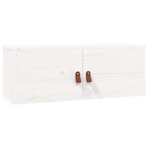 vidaXL Wandschrank Wei&szlig; 80x30x30 cm Massivholz Kiefer