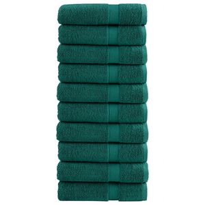 vidaXL Premium Badet&uuml;cher SOLUND 10 Stk. Gr&uuml;n 100x150 cm 600 g/m&sup2;