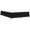 vidaXL Boxspringbett mit Matratze Schwarz 140 x 190 cm Stoff