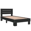 vidaXL Bettgestell Schwarz 90x190 cm Holzwerkstoff und Metall