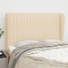 vidaXL Kopfteil mit Ohren Creme 147x23x118/128 cm Stoff