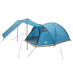 vidaXL H&uuml;tten-Zelt 6 Personen Blau Polyester und Stahl