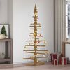 vidaXL Holz Weihnachtsbaum mit St&auml;nder Braun 180 cm Massivholz Kiefer