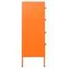 vidaXL Kommode Orange 80x35x101,5 cm Stahl