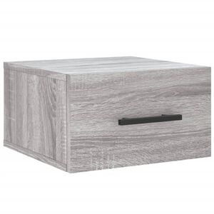 vidaXL Wand-Nachttisch Grau Sonoma 35x35x20 cm