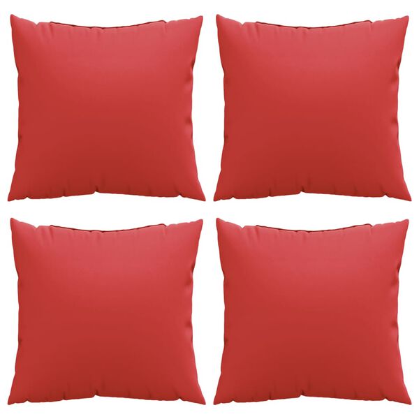 vidaXL Zierkissen 4 Stk. Rot 40x40 cm Stoff