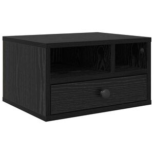 vidaXL Druckerst&auml;nder Schwarz Eichen-Optik 40 x 32 x 24 cm