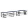 vidaXL Outdoor-Hundezwinger mit Dach Stahl 15,02 m&sup2;