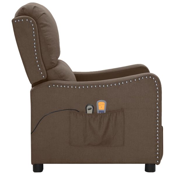 vidaXL Massagesessel Elektrisch Taupe Stoff