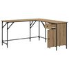 vidaXL Schreibtisch Artisan-Eiche 141 x 141 x 75 cm Holzwerkstoff