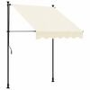 vidaXL Markise Einziehbar Creme 200x115 cm Stoff und Stahl