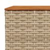 vidaXL 11-tlg. Garten-Sofagarnitur mit Kissen Beige Poly Rattan