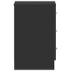 vidaXL Nachttische 2 Stk. Schwarz 38x35x56 cm Holzwerkstoff