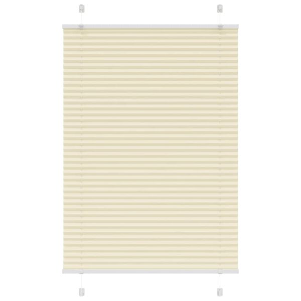 vidaXL Plissee Creme 100x100 cm Stoffbreite 99,4 cm Polyester