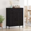 vidaXL Sideboard Schwarz Eichen-Optik 69,5 x 34 x 90 cm Holzwerkstoff