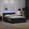 vidaXL Ottoman-Bett mit Matratzen & LEDs Schwarz 140x190 cm Kunstleder