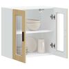 vidaXL K&uuml;chen-H&auml;ngeschrank mit Glast&uuml;r Porto Sonoma-Eiche