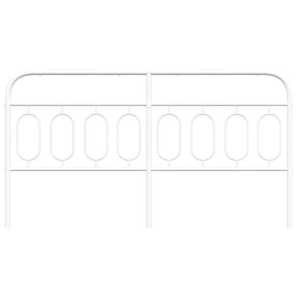 vidaXL Ersatz-Kopfteil Metall Wei&szlig; 183 cm