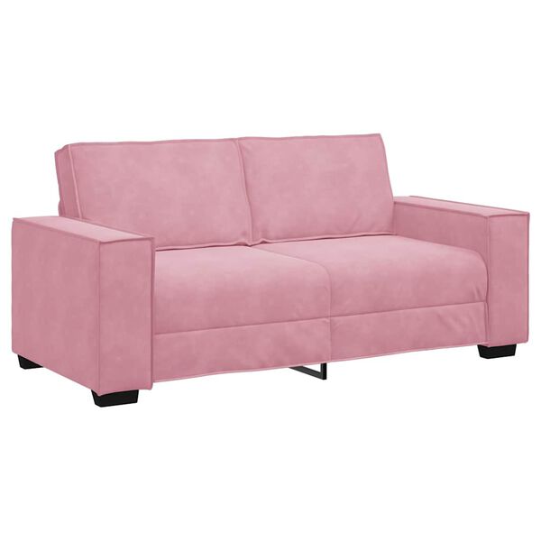 vidaXL 2-Sitzer-Sofa Rosa 140 cm Samt