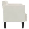vidaXL Zweisitzer-Sofa Creme 111 cm Samt