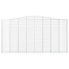vidaXL Gabionen mit Hochbogen 5 Stk. 400x30x200/220cm Verzinktes Eisen