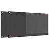 vidaXL K&uuml;chenr&uuml;ckwand 2 pcs Dunkelgrau 120 x 60 cm Geh&auml;rtetes Glas