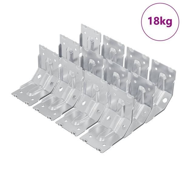 vidaXL Halterung 212 pcs Zink-beschichtet 106 x 55 x 1,5mm Stahl