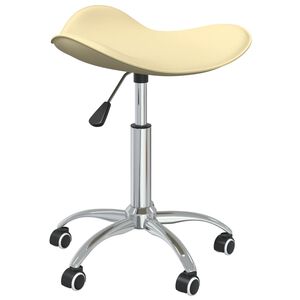 vidaXL B&uuml;rostuhl Creme Kunstleder