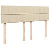 vidaXL Boxspringbett mit Matratze Creme 140x200 cm Stoff