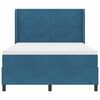 vidaXL Boxspringbett mit Kopfteil Blau 140 x 190 cm Samt