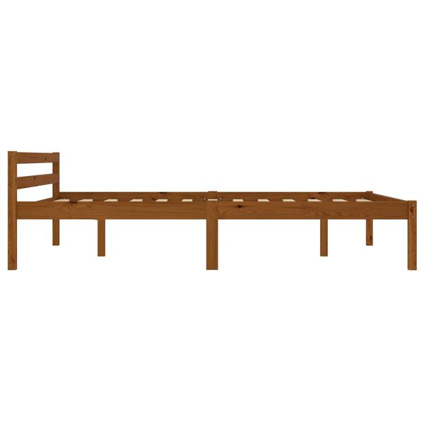 vidaXL Massivholzbett Honigbraun Kiefer 120x200 cm