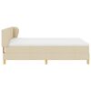 vidaXL Boxspringbett mit Matratze Creme 140 x 190 cm Stoff