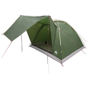 vidaXL Campingzelt 4 Personen Gr&uuml;n Polyester und Stahl