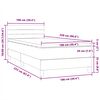 vidaXL Boxspringbett mit Matratze Schwarz 100x220 cm Samt