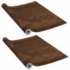 vidaXL Selbstklebende T&uuml;rfolien 2 Stk. Dunkle Eiche 210 x 90 cm PVC