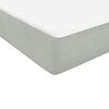 vidaXL Boxspringbett mit Matratze & LED Hellgrau 120x220 cm Samt