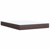 vidaXL Boxspringbett mit Matratze Dunkelbraun 140x190 cm Stoff