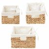 vidaXL Aufbewahrungsk&ouml;rbe 3 pcs Natur 40 x 30 x 18 cm Wasserhyazinthe