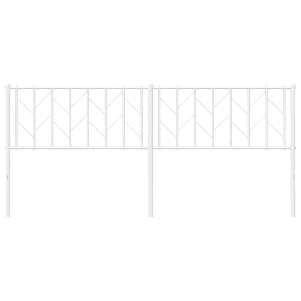 vidaXL Kopfteil Metall Weiß 193 cm