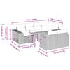 vidaXL 11-tlg. Garten-Sofagarnitur mit Kissen Beige Poly Rattan