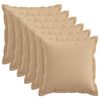 vidaXL Kissenbezug 6 stk. HOUTEN Creme 40 x 40 cm Kunstleinen