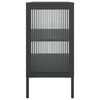 vidaXL Sideboard Schwarz 70x35x70 cm Glas und Stahl