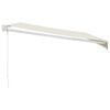 vidaXL Markise Einziehbar Creme 4x3 m Stoff und Aluminium