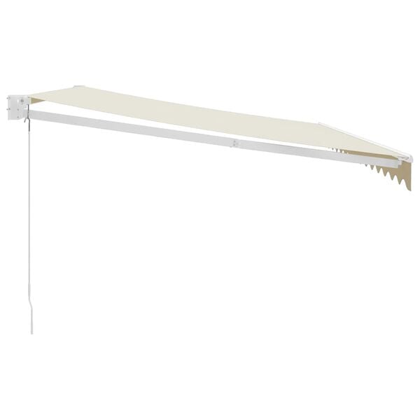 vidaXL Markise Einziehbar Creme 4x3 m Stoff und Aluminium