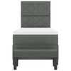 vidaXL Boxspringbett mit Kopfteil Dunkelgrau 80 x 200 cm Stoff